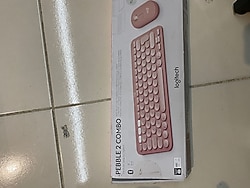 Logitech Pebble 2 Set Çoklu Cihaz Özellikli Sessiz Kablosuz Türkçe Q Klavye ve Mouse Seti - Pembe