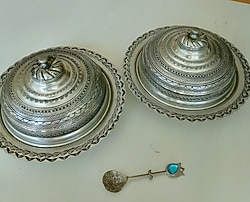 Bakır Kapaklı Sahan - 2 adet 22 cm