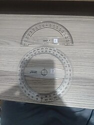 2 Adet Şeffaf Cetvel ve Pergel Seti: