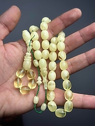 Usta İşi Kaya Damla Kehribar Tesbih