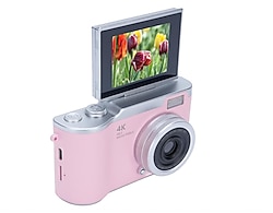 Dijital Kamera Kompakt 48MP 2.4" Flip Ekranlı Pembe 64 GB (SIFIR)
