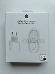 35W iPhone Orjinal YD 15-16-17 Hızlı Şarj Aleti Seti TYPC C Kablo Özel Üretim "SIFIR ÜRÜN"