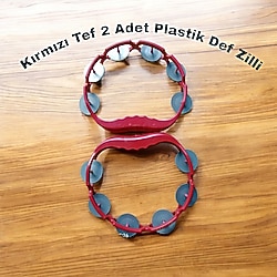 #Kırmızı #Tef 2 Adet #Plastik #Def #Zilli Tef Hesaplı #Düğün #Kına #Nişan #Nikah Söz #Aksesuarı #tommy #corap #bayançora