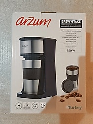 Arzum kişisel kahve makinesi ar3058 brewn take. sıfır