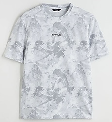 XSIDE Beyaz Bisiklet Yaka Baskılı Erkek Tişört M BEDEN