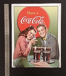 COCA-COLA METAL TENEKE TABELA POSTER, cafe bar duvar dekor