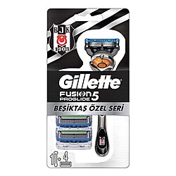 Gillette Fusion 5 Proglide Tıraş Makinesi + 4'lü Yedek Başlık Beşiktaş Özel Seri