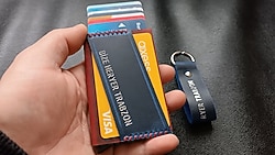 -sıfır ürün- Bize her yer Trabzon yazılı kişiye Özel RFİD güvenlikli mekanizmalı kartlık