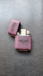 -sıfır ürün- hakiki deri kişiye özel benzinli çakmak kılıfı ve çakmak