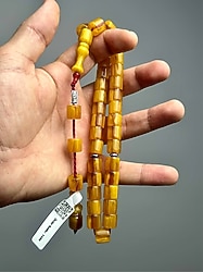 Zeyzun imzalı Sıkma Kehribar Tesbih (Ü.K: 1456)