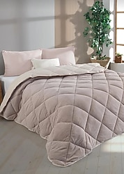 çift kişilik yorgan pudra