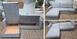 L koltuk GRİ ikiside yatak oluyor altı sandıklıdır.detayları okuyunuz