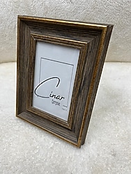 10 x 15 ahşap görünümlü zeytin yeşili camlı  çerçeve