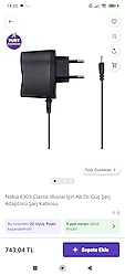 NOKİA 6303 İ CLASSİC ŞARJ ALETİ ORJİNAL