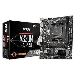 MSI A320M-A PRO AM4 DDR4 3200(OC) DVI HDMI USB3.2 mATX Anakart