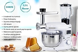 Yasomi Kıyma Aparatlı Stand Mikser 5.5Lt Mutfak Şefi