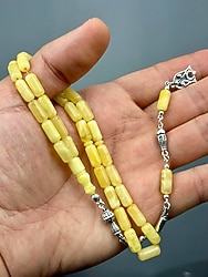 Doğal Kaya Damla Kehribar Tesbih