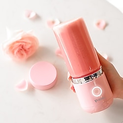 Yasomi Taşınabilir Kablosuz Şarjlı Cam Smoothie El Blenderi ( Türkiye Garantili)Pembe