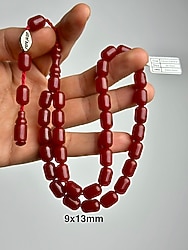 Şükrü Baba İmzalı Sıkma Kehribar Tesbih