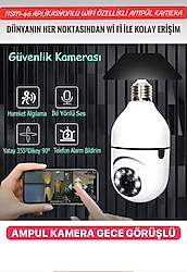 Speed Dome Ampül Wifi Güvenlik Kamerası