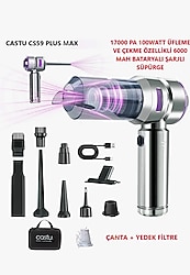 Castu CS58 17000 PA 100W ARAC İÇİ SARJLI SÜPÜRGE