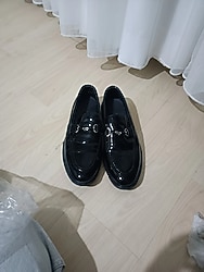 Parlak siyah kundura ayakkabı Nişan söz Kına Düğün