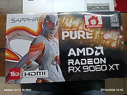 Sapphire RX 9060 XT Pure 11350-02-20G 128 Bit GDDR6 16 GB Ekran Kartı