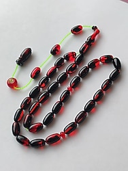 İsa Balkaya Özel Malzeme Kırmızı Siyah Parçalı Ateş Kehribar