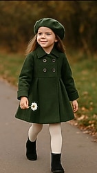 şapkalı kız çocuk kaşe kaban 7-8 yaş