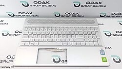 HP PAVİLİON 15-CS3005 1035 G1 (ÜST KASA+KLAVYE) GÜMÜŞ GRİ RENK