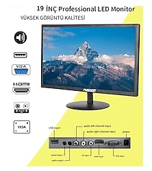 Avenir 19″ inc Çözünürlük 2048×1080 (4K Uyumlu) Sesli ve Kumandalı 5ms Monitör AV-M19A