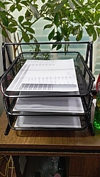 3 Katlı Metal Raf.(Siyah)