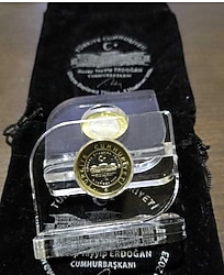 Orjinal Keseli Stantlı 2023 Göreve Başlama Cumhurbaşkanı Hatıra 1 Lira