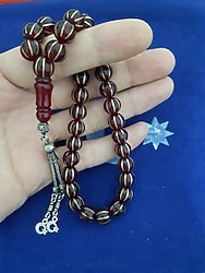 8'li Karpuz Yarma Ateş kehribar tesbih