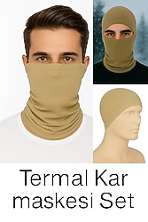 Sıfır Termal kar maskesi seti bere boyunluk kar maskesi