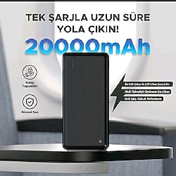 Powerbank Taşınabilir Şarj Cihazı batarya 20.000 mah ışıklı