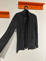 Erkek dik yaka yün karışımlı ceket