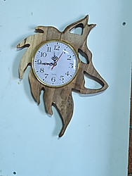 Kurt Başlığı Desenli Ceviz Ağacı Saati!