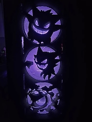 Gengar Temalı 120mm Fan Cover (Akvaryum kasa ve Çıkarılabilir Fanlar İçin)