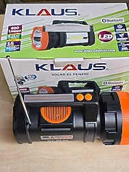 Klaus Led Solar Enerjili Şarjlı radyo fener