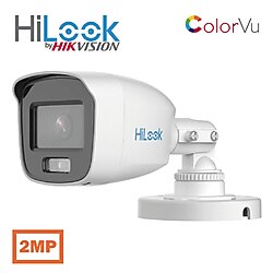 HILOOK 2Mpix, 2.8mm Lens, 20Mt Gece Görüşü, IP66, Color Vu, Dahili Mikrofon, Bullet Kamera