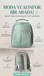 Yeşil Minimalist Sırt Çantası