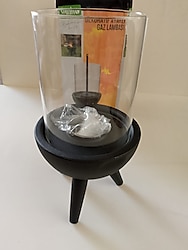 dekoratif ayaklı gaz lambası sıfır orjinal kutusunda