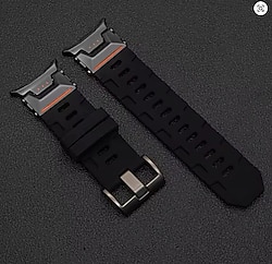 samsung galaxy watch ultra metal tokalı silikon kordon siyah