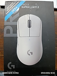Logitech G PRO X Superlight 2 910-006639 Beyaz Lightspeed Hero Şarjlı Optik Kablosuz Oyuncu Mouse