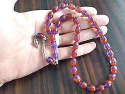 Çift renkli uçak camı tesbih