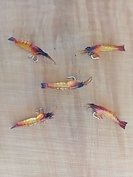 Karides Silikon yapay yem 6 cm Kancalı Kırmızı 10 Adet fiyattır (Sıfır)