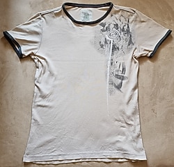 DEFACTO BASKILI KREM TİŞORT