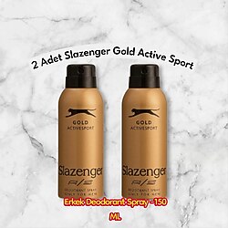#Slazenger #Gold #Erkek #Deodorant 2'Li Set Slazenger Gold Erkeğin Sıklığını Tamamlayan Son Dokunuş... Sportif, Modern V