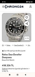 Rolex Sea-Dweller Deepsea Orjinal